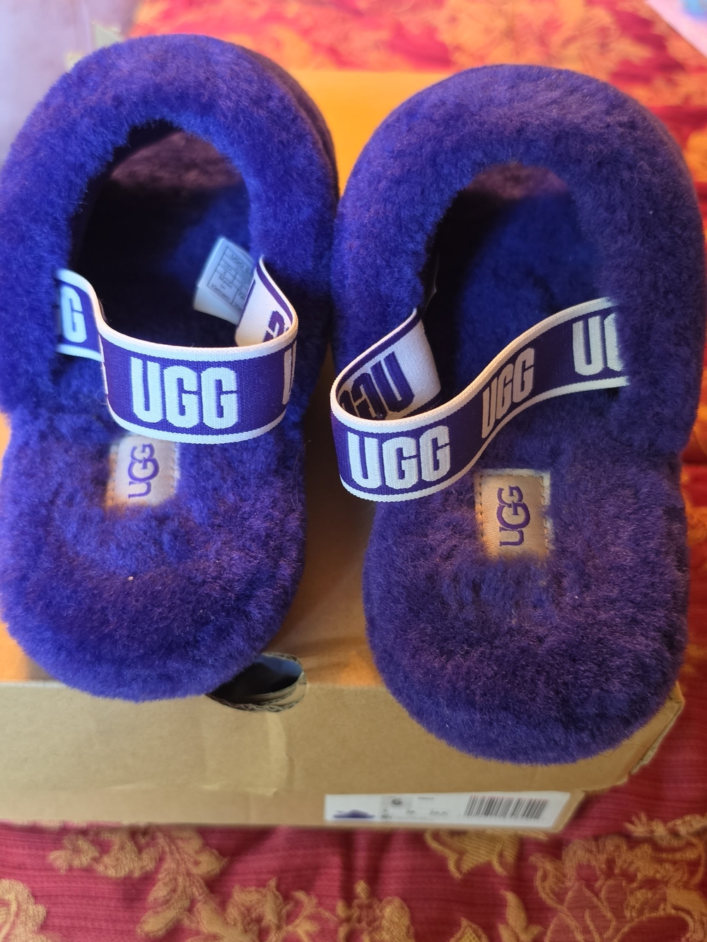UGG Cozy Fuzz Slider in Purple Color - Picture 2 of 13